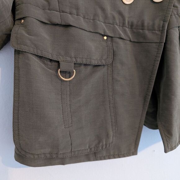 Anthro Daughters of the Liberation Jacket Utility Double Breasted Military 0 - Picture 5 of 10